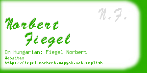 norbert fiegel business card